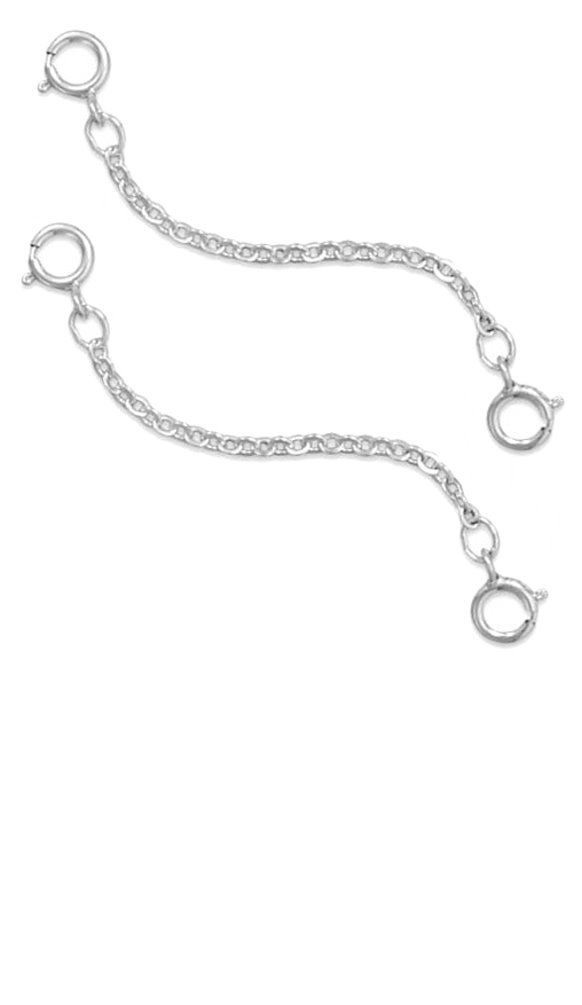 Safety Extender Chain 2-inch Length Sterling Silver Set of 2 - Walmart.com