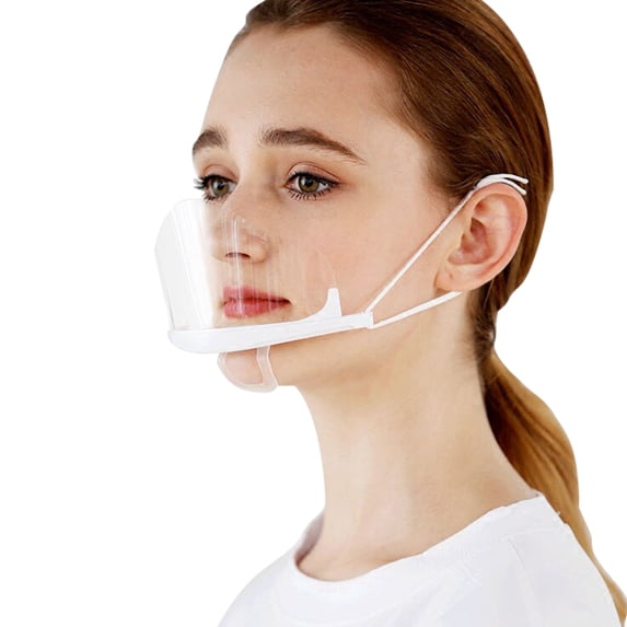 Safety Face Shield 10 Pack Reusable Goggle Shield Face Visor Transparent Anti-Fog Layer from SplashChef waiter to prevent saliva from splashing