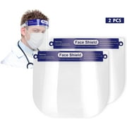 Safety Face Shield 2 PCS, All-Round Protection Cap Plastic Face Shield Safety Face Shield Full Face Shield for Men and Women Anti-Fog, Anti-saliva, Anti-Spitting Hat Cover Outdoor Indoor Use