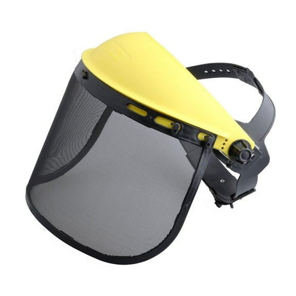 Safety Face Shield with Mesh Visor for Weed Eating Whacking Yard Work Mesh Face Shield Chainsaw Protective Helmet