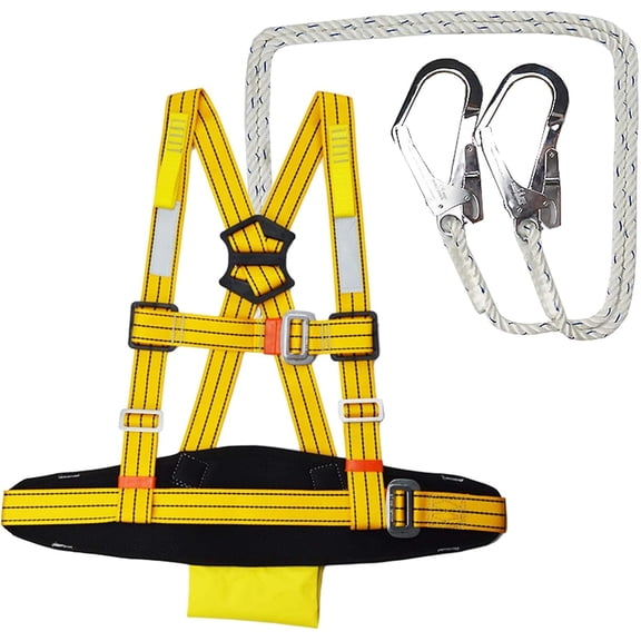 Safety Fall Arrest Harness, Climbing Harness Half Body Safety Belt, Fall Arrest Harness, Fall Protection Harness for Mountaineering, Rock Climbing, Outdoor Expansion, Downhill, Rescue, Aerial Work