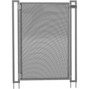 Safety Fence for In Ground Pool 4ft x 48ft Grey Aluminum Mesh Barrier Removable Pool Safety Barrier for Backyard Swimming Pool