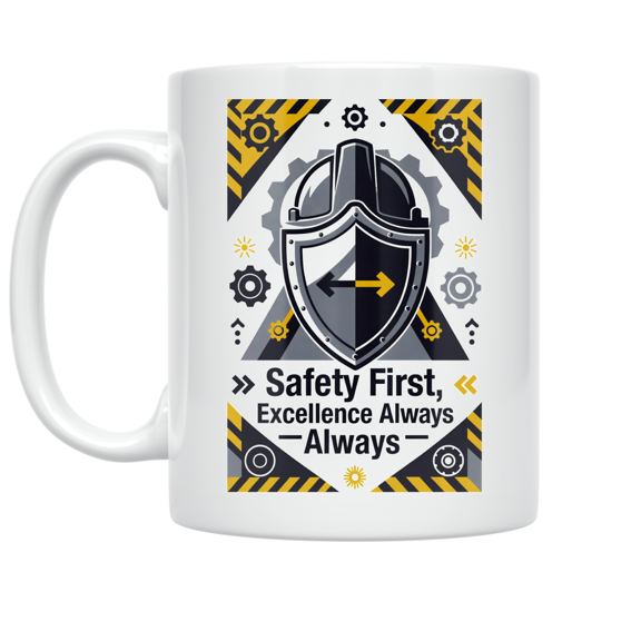 Safety First Excellence Always - Industrial Engineer - 11 oz Ceramic Coffee Mug