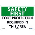 thumbnail image 1 of Safety First Foot Protection Required In This Area, 10x14, Aluminum, 1 of 3