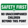 thumbnail image 1 of Safety First No Unaccompanied Children Beyond This Point Pool Sign,, 1 of 1