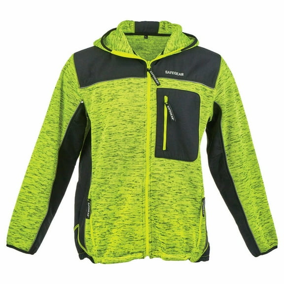 Safety Fleece Hoodie, Reflective Hoodie with Zipper, Large, SAFEGEAR