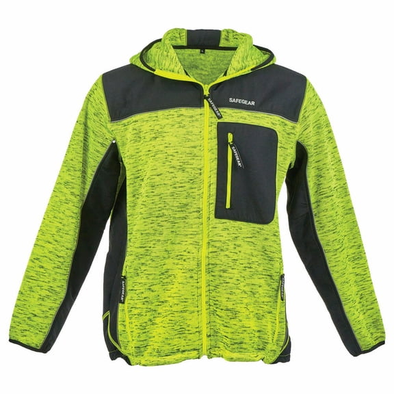 Safety Fleece Hoodie, Reflective Hoodie with Zipper, X-Large, SAFEGEAR