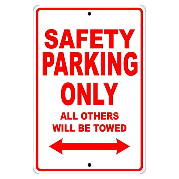 Safety Football Player Parking Only Gift Decor Novelty Garage Aluminum 12"x18" Sign
