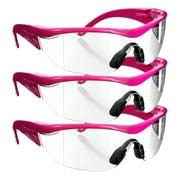 Safety Girl Navigator Safety Glasses - Pink Clear - 3PK  Eye Protection, Protective Eyewear