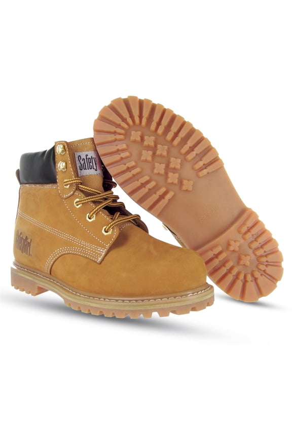 Steel Toe Boots for Women - Tan-12M | Waterproof Work Boots for Women Steel Toe Boots | Slip Resistant Work Shoes | Lightweight Nubuck Leather for Comfort and Style