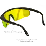 Safety Glasses 200-540nm Laser Eye Protection Goggles Yellow - Fits Over Prescription Glasses