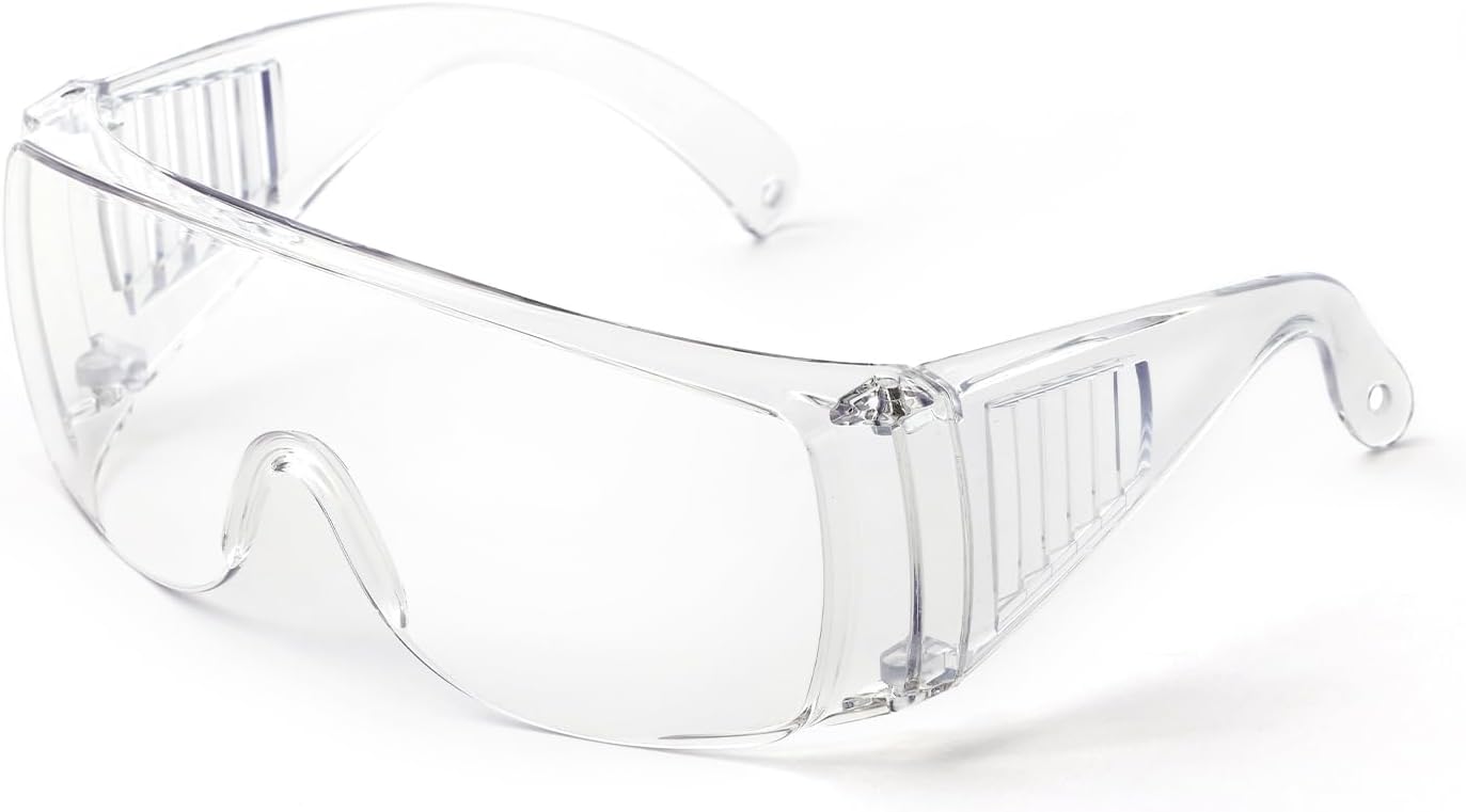 Safety Glasses Anti Fog Goggles Vented Sides Shields Transparent PC