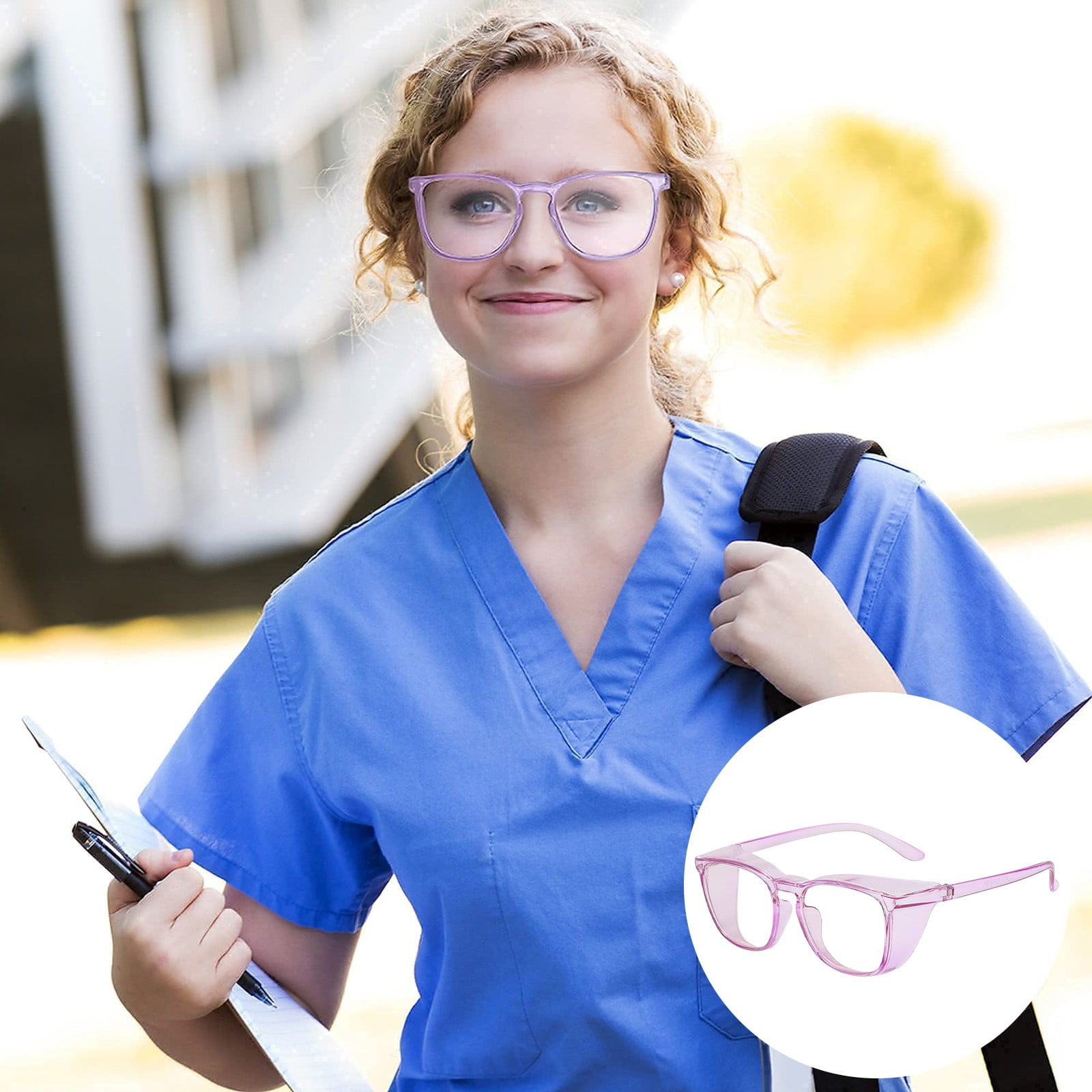 DILANCO Clear Safety Glasses – Fog & Scratch Resistant, UV Protection, Side Shields, No-Slip Fit