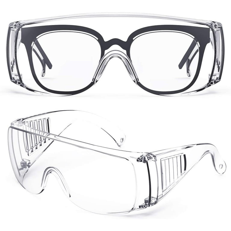 2Pack Safety Glasses Goggles for Men Women Over Eyeglasses Anti