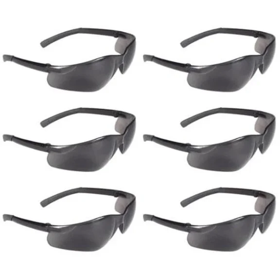 Safety Glasses Gray Rad-Atac Ansi Z87.1+ (6 Pair)