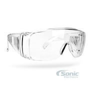 Safety Glasses Over Eyeglasses Anti-Fog & Scratch Resistant OTG Safety Goggles for Nurses, Construction, Shooting, Lab Work