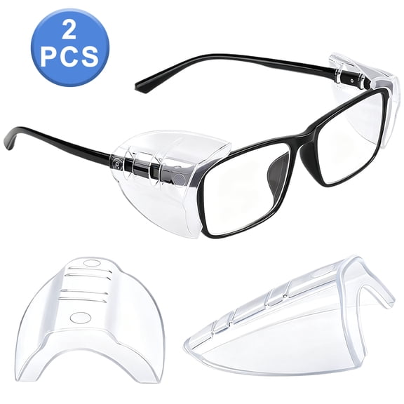 Safety Glasses Side Shields Clear Slip On Eye Protection Protection, 1 Pair