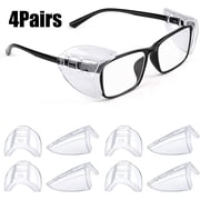 Safety Glasses Side Shields for Prescription Glasses, Slip on Clear Eye Glasses, Fits Small to Large Eyeglasses