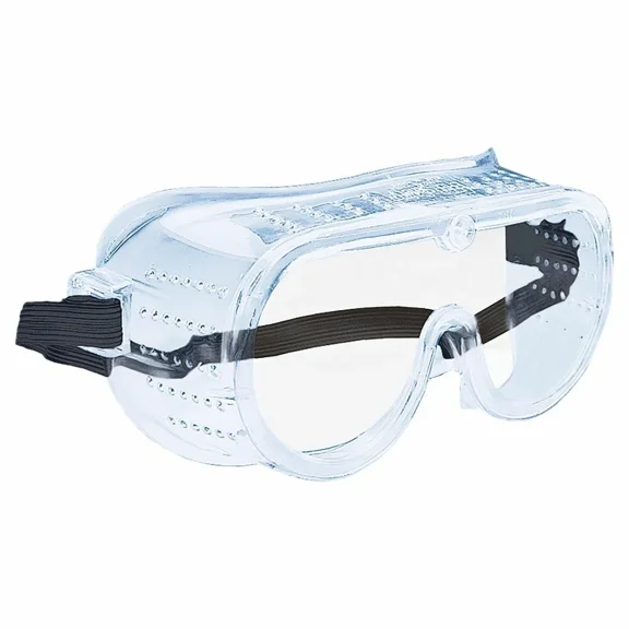 Safety Goggles Eye Face Protection Perforated Anti-Fog Fit-Over Clear Glasses