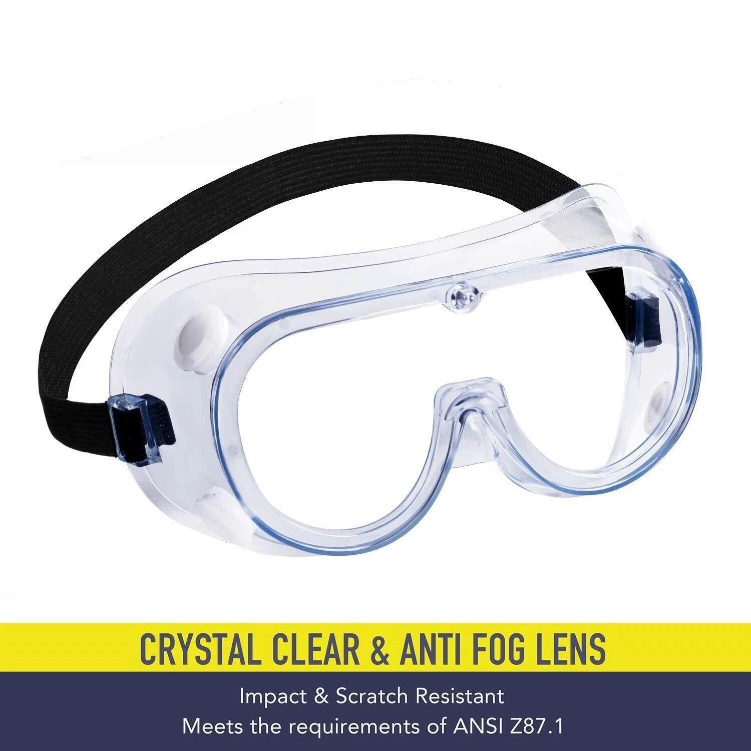 Safety Goggles Over Glasses Lab Work Eye Protective Eyewear Clear Lens 1/Pair