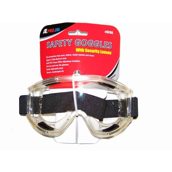 Safety Goggles With Security Lenses Eye Protection Adjustable Band Secure Fit