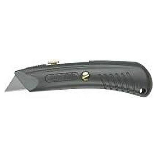 Safety Grip Retractable Utility Knife, Matte Gray, Non Slip Grip Surface, RSG197