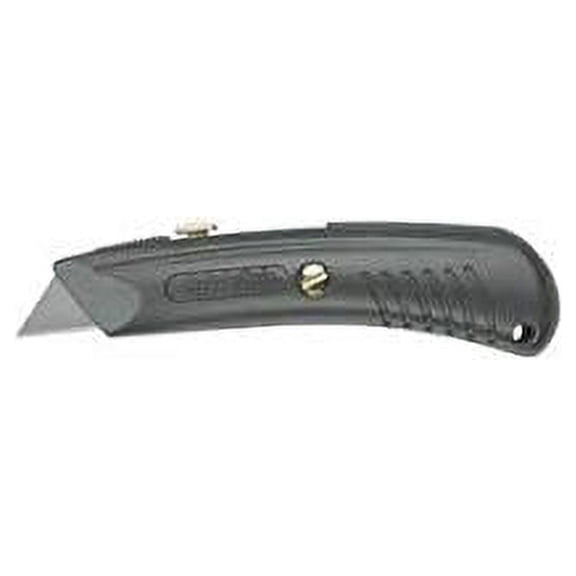 Safety Grip Retractable Utility Knife, Matte Gray, Non Slip Grip Surface, RSG197