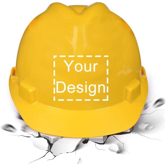 Safety Hard Hat Customize Logo Protective Head Outdoor Work Hat (White (standard))