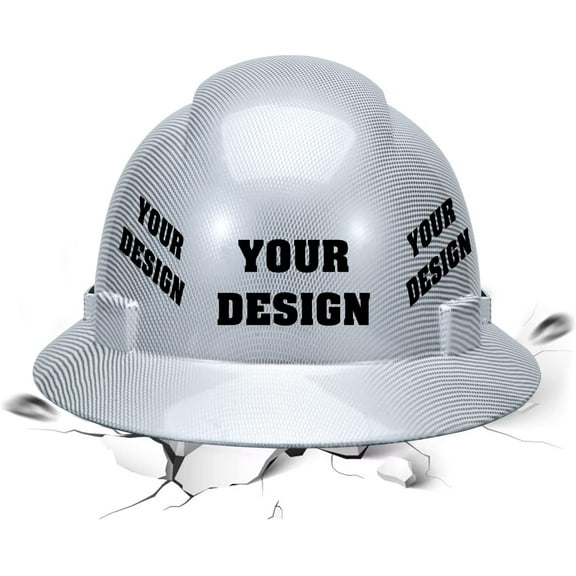 Safety Hard Hat Customize Logo Protective Head Outdoor Work Hat (White (standard))