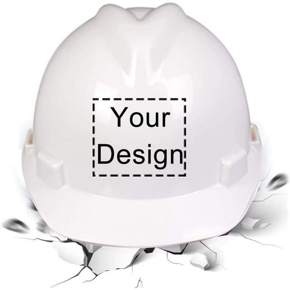 Safety Hard Hat Customize Logo Protective Head Outdoor Work Hat (White (standard))