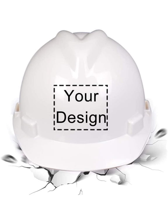 Safety Hard Hat Customize Logo Protective Head Outdoor Work Hat (White (standard))