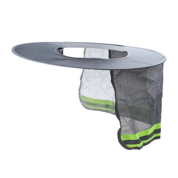 Safety Helmet-Sunshade with Neck Shield Wide Brim Neck Protect Sun Shade for Hardhat Foldable High Visibility Mesh-Visor