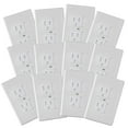 thumbnail image 1 of Safety Innovations Self-Closing Babyproof Outlet Covers - An Alternative To Wall Socket Plugs for Child Proofing, (Standard 1 Screw), (12-Pack), (White), 1 of 4