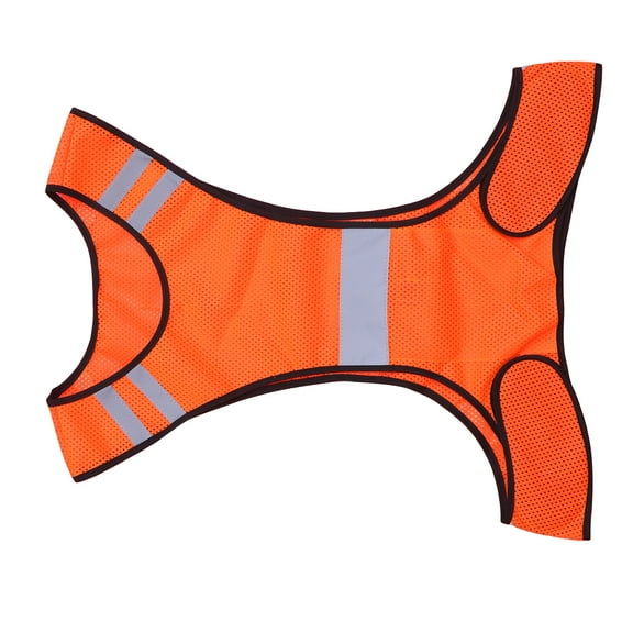 UEETEK Reflective Jacket with Cloth Stickers and Orange Mesh Panels for Safety and Convenience