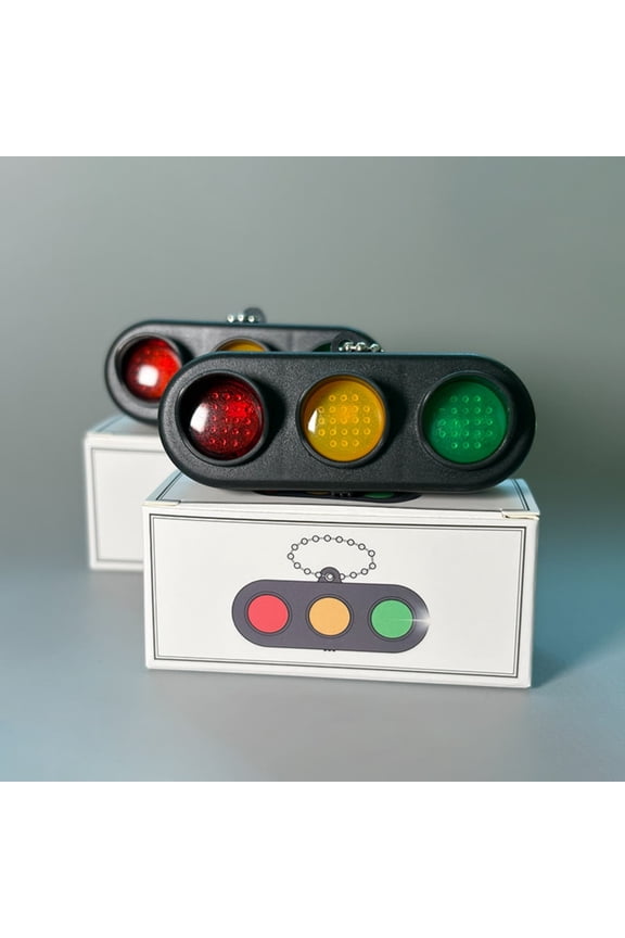 Safety LED Keychain Light with Red Yellow Green Flashing Modes, USB Rechargeable Sound Warning Light for Night Running Walking Dog Cycling, Portable Emergency Light for Keys Bag (IPX4)