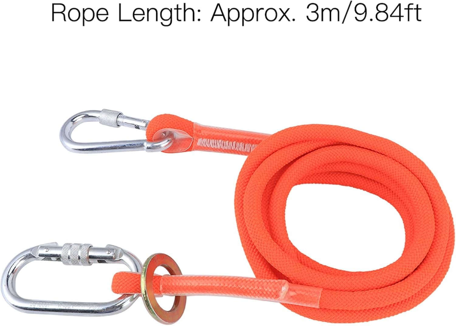 Safety Lanyard, 1800 kg Nylon Climbing Rope, Protective Safety Belt for Tree Climbing, Rock Climbing, and High-Altitude Work Positioning