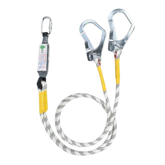 Safety Lanyard Snap Hook Belt Arborist Gear Shock Absorbing Alloy Steel for High Altitude Engineering Tasks
