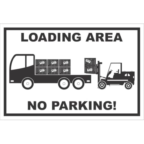 Safety - Loading Area Sign Metal Sign Decorative Wall Plaque, 12 X 8 inch