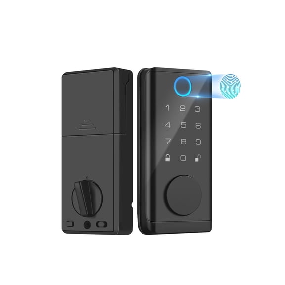 Safety Lock Smart Fingerprint Door Lock for Front Door Electronic Deadbolt with Handle Set Keypad with Code Keys APP Control