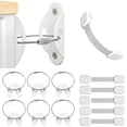 thumbnail image 1 of Safety Locks 6 Drawer Latches 6 Furniture Straps Suitable for Baby and Pet Proofing, 1 of 8