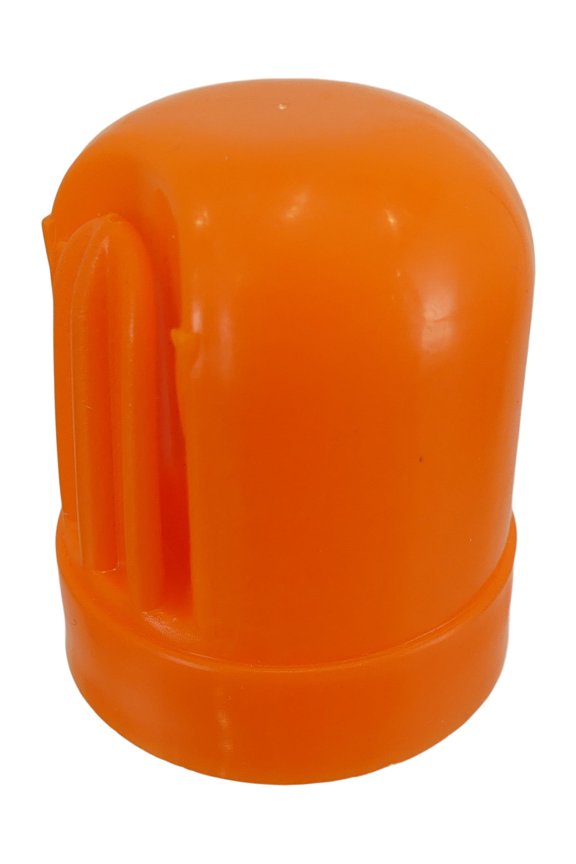 Safety Orange Cap for T Posts and U Posts, Vertical Clip for Wire and Tape Support, Cover Exposed Ends of Tent Stakes, Rebar, Pipe Ends, Livestock Fencing, Includes 15 Fence Caps, by Tech Team