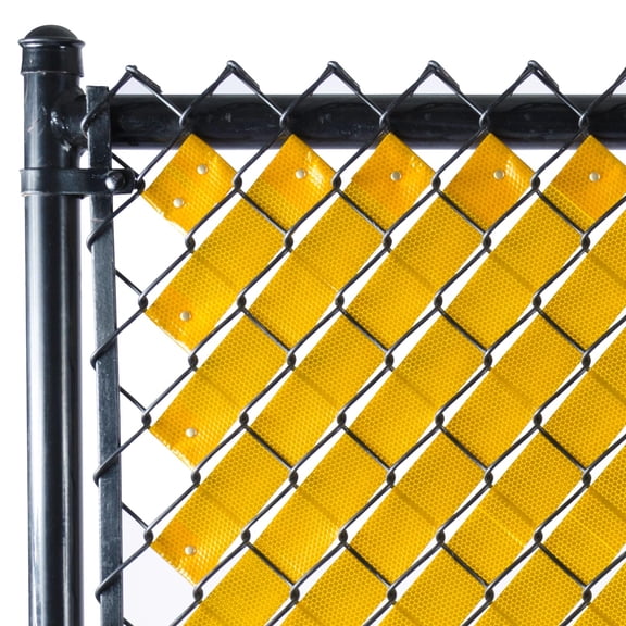 Safety Orange Reflective Fence Tape for Chain Link Fences, Double-Sided High Visibility Marker Strips for Gates, Perimeters, Construction Sites & Nighttime Safety, Outdoor Fence Safety Tape