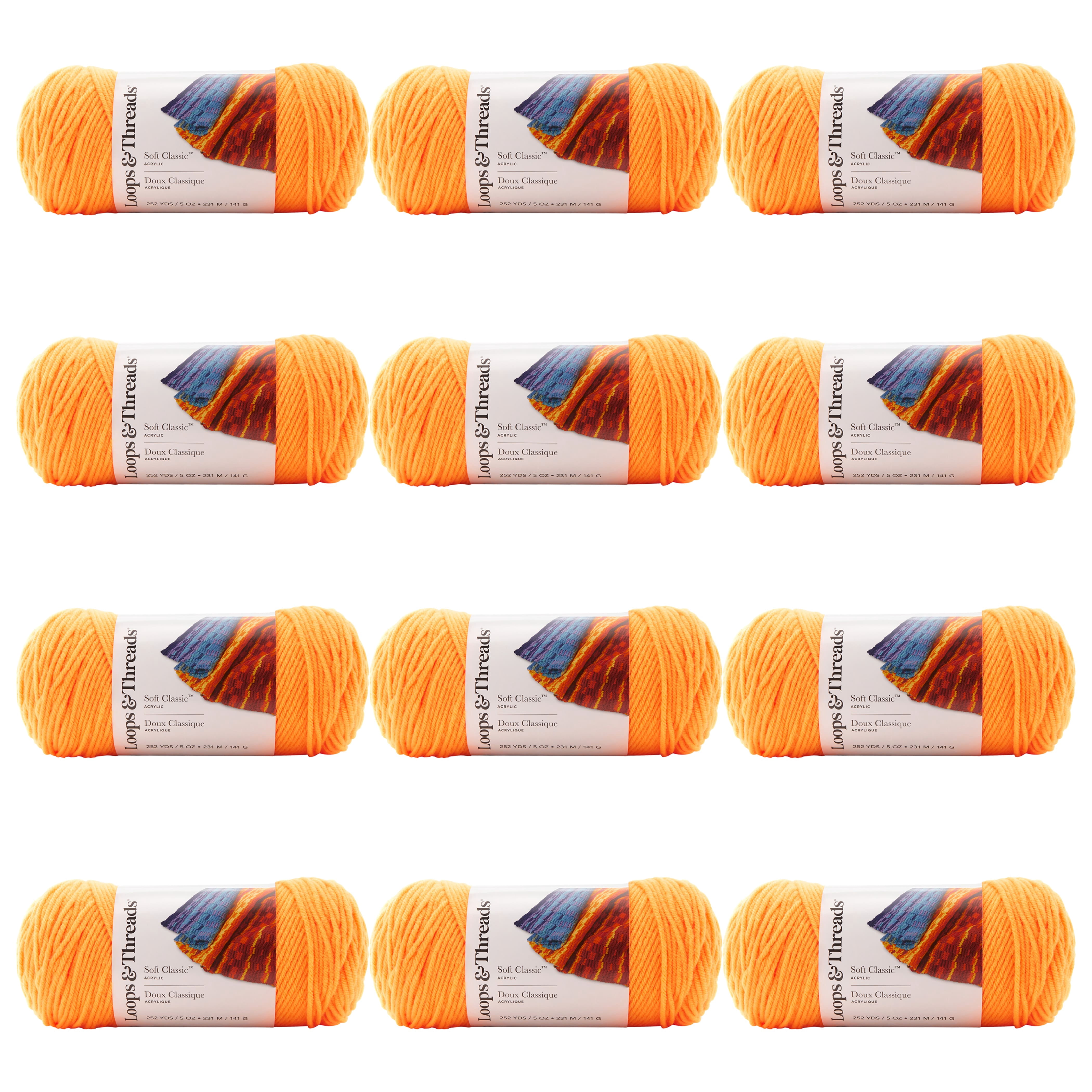 Loops & Threads Safety Orange Soft Classic Neon Yarn - Medium
