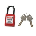 thumbnail image 1 of Safety Padlock Red Durable Nylon High Hardness Lockout Tagout Keys Industry Warehouse Padlock, Safe and Locks, Engineering Non Conductive Lock Long Body, 1 of 5