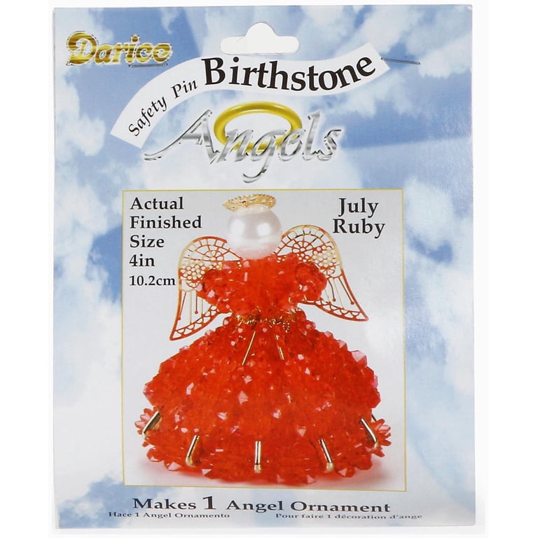 Safety Pin Angel Bead Kit and Crafts: July/ Ruby - Walmart.com