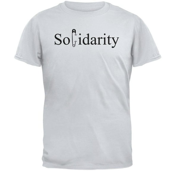 Safety Pin Solidarity Mens T Shirt Ice Grey SM