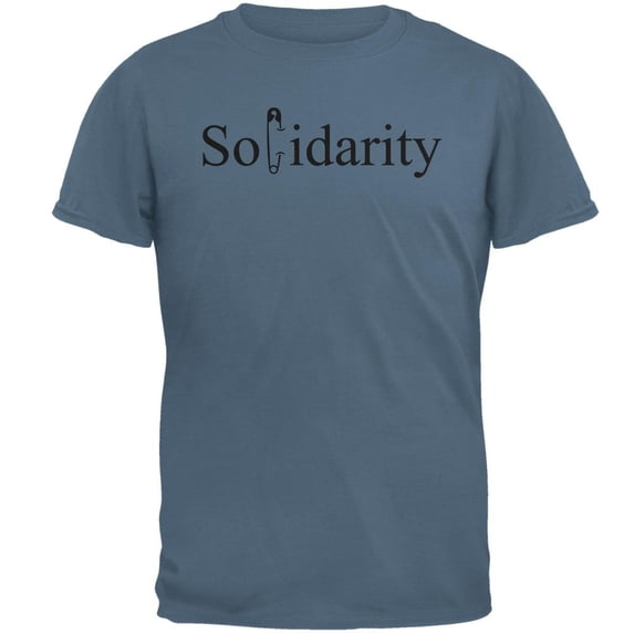Safety Pin Solidarity Mens T Shirt Indigo Blue 2XL