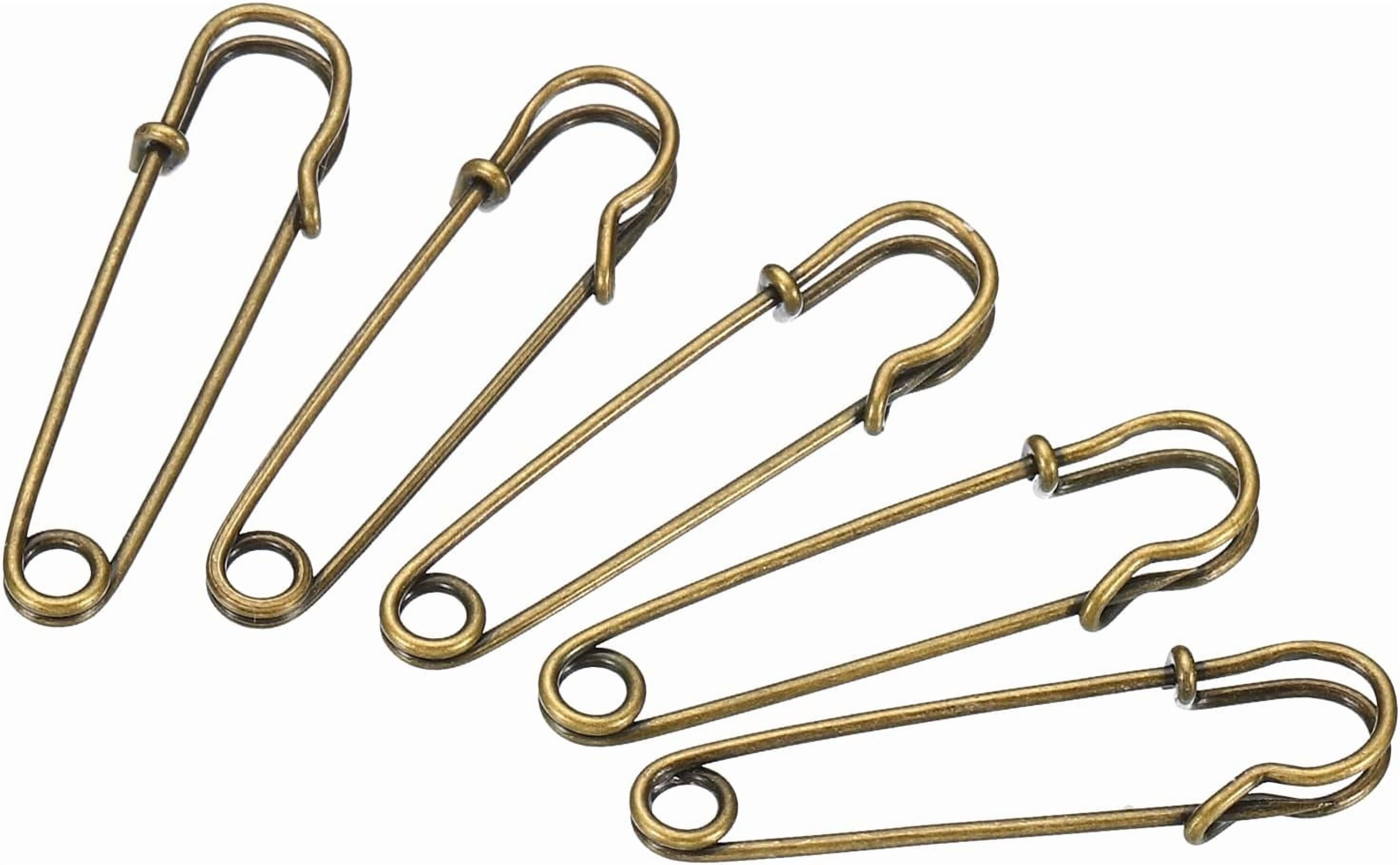 Safety Pins 1.5 Inch Large Metal Sewing Pins for Blankets Skirts Crafts ...