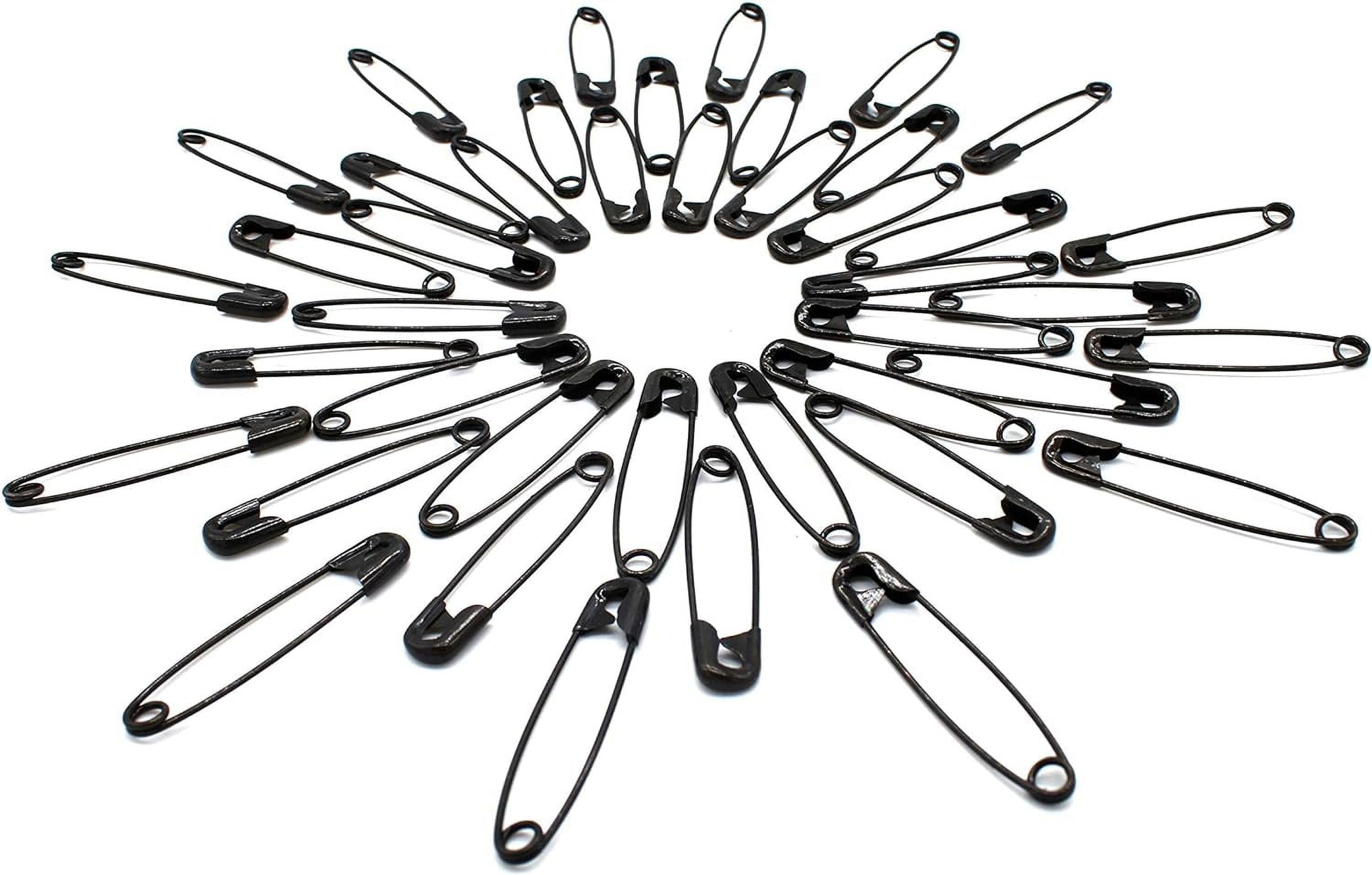 Safety Pins Black Safety Pins Size 3 Length 2" (50 Pins/Bag
