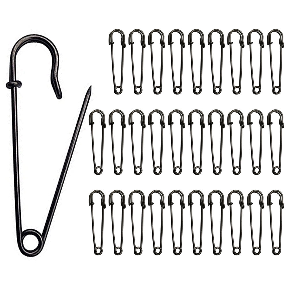 Gustave Pack of 20 Large Safety Pins, 2.8 Heavy Duty Blanket Pins Metal  Spring Lock Pins Fasteners for Blankets Crafts Skirts Kilts Brooch Making,  Gold+Silver 